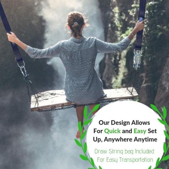 Family Forest Tree Swing Hanging Kit Two8FT Straps - Picture 3 of 7